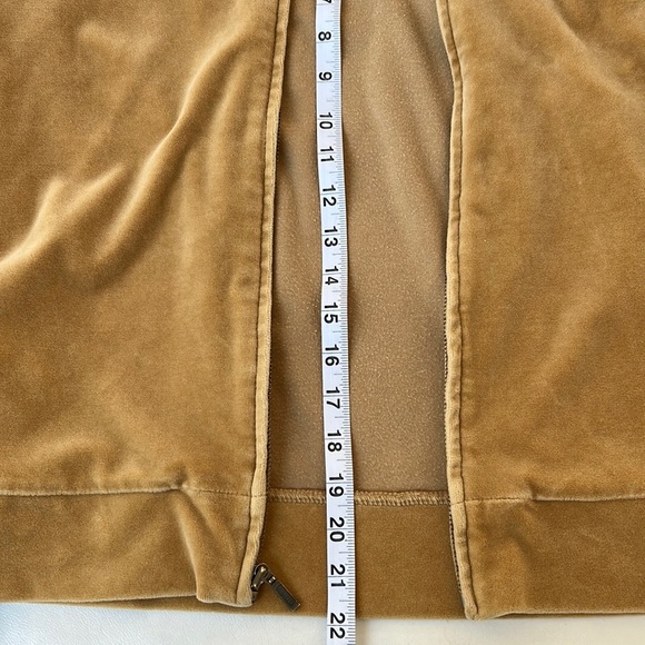 GAP Stretch Velour Tan Track Jacket M - Picture 6 of 9